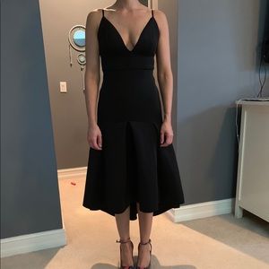 Midi sweetheart pephem dress